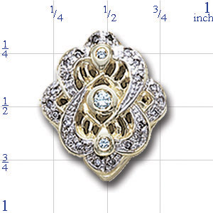 AC500 14K ANTIQUE FILIGREE LOOK SLIDE 